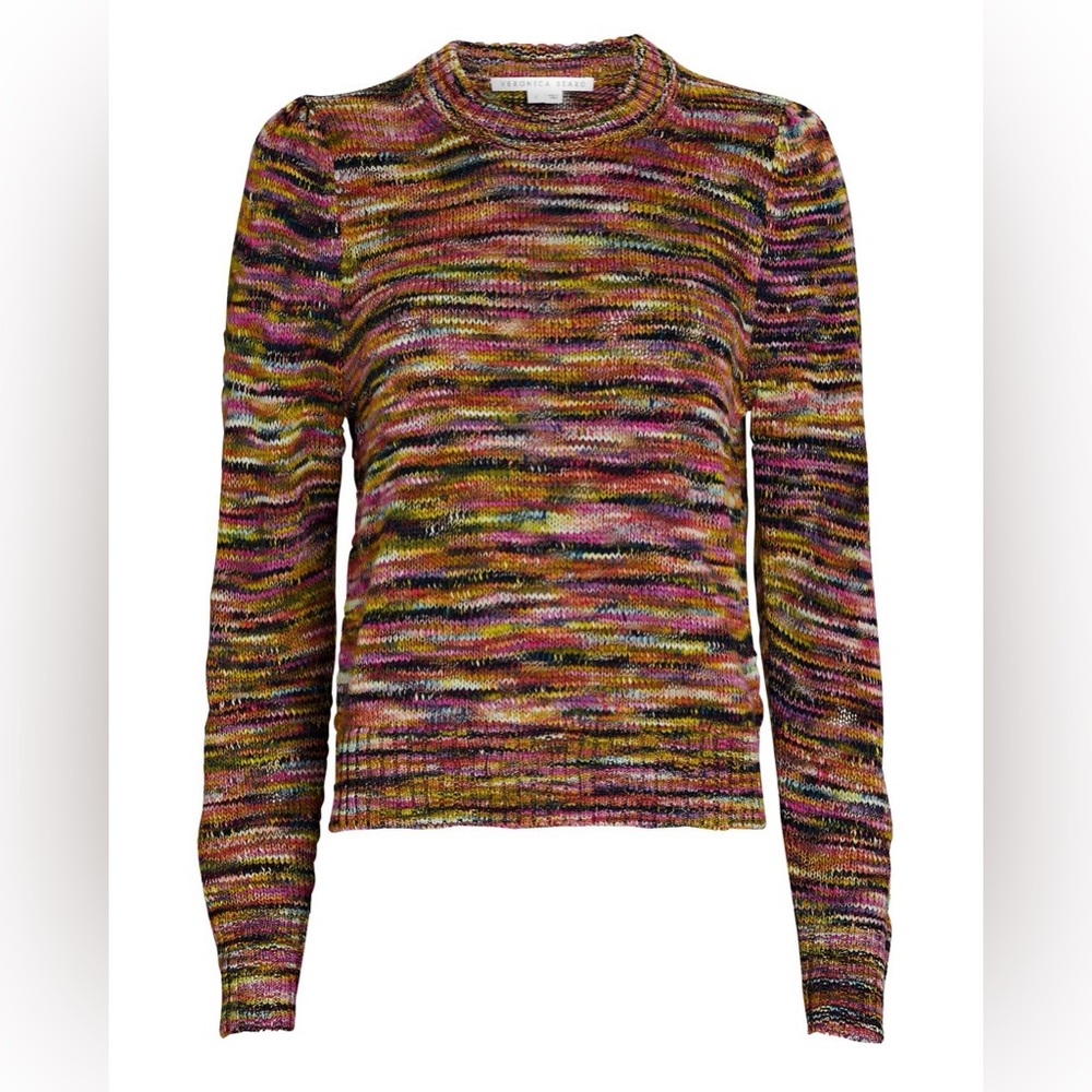 Veronica Beard Raissa Sweater, SZ S in pink multi space dye